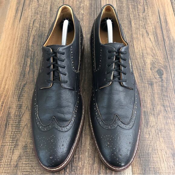 Cole Haan Warren Welt Wingtip Oxford Shoe Brogue Details Size 11M Black C24112 - Picture 1 of 16